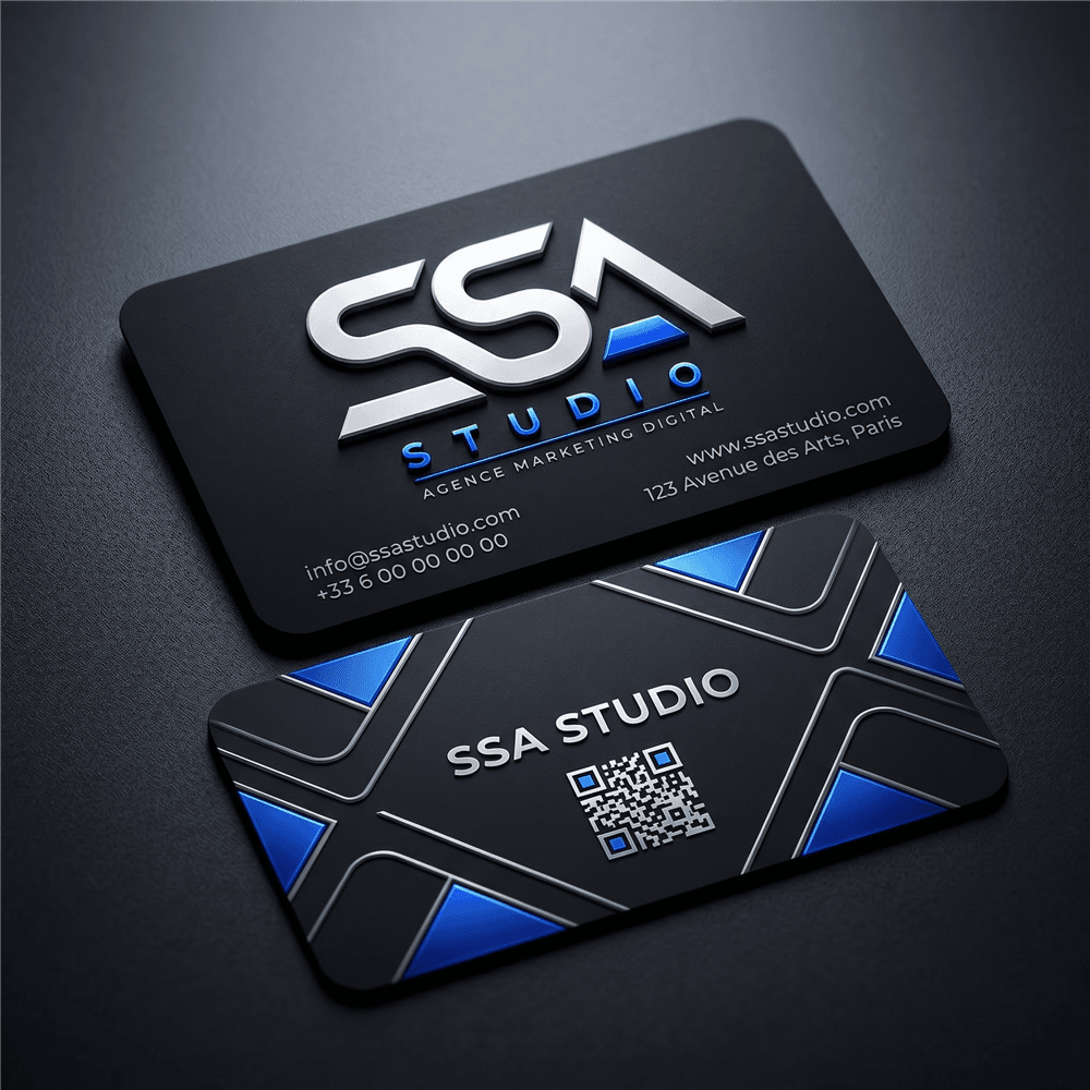 Carte de visite SSA STUDIO — recto/verso